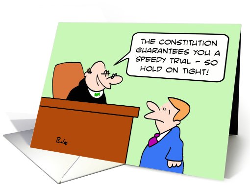 Hold on tight for speedy trial! card (679915)