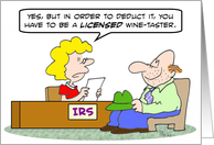 Licensed wine taster card
