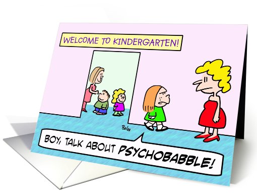 Kindergarten psychobabble - thank you teacher card (697638)