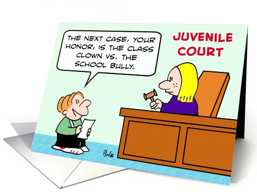 Class clown vs. school bully card (719407)