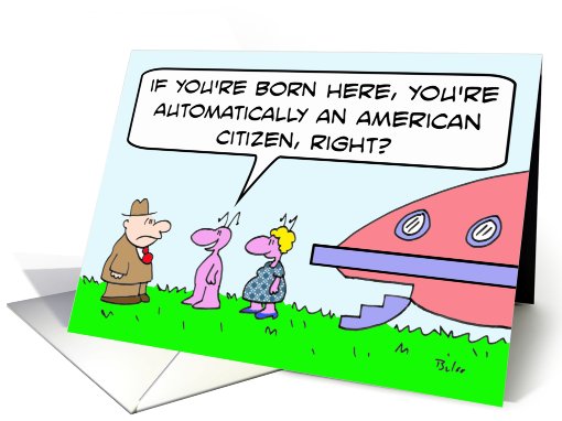Alien American citizen to be born card (723280)