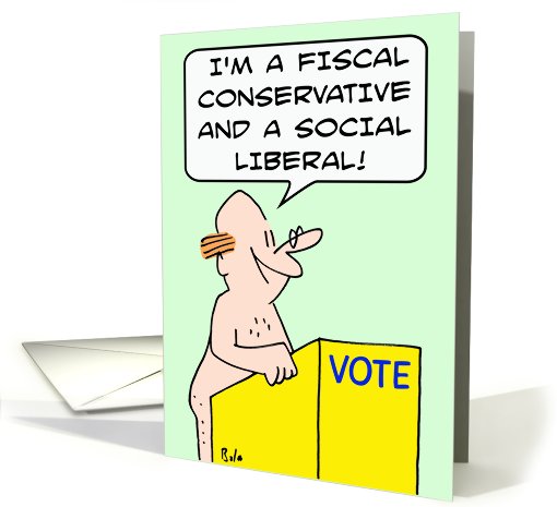 fiscal conservative and social liberal card (756876)