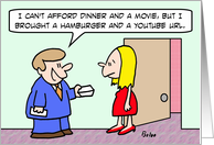 Dinner and a movie? card