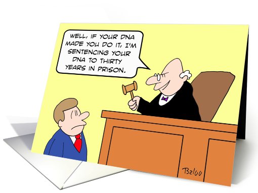 Judge sentences mans's DNA. card (781146)