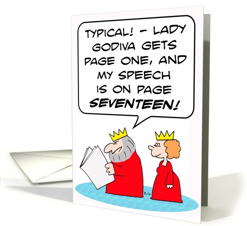 Lady Godiva gets page one card (786551)