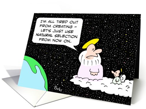 God uses natural selection. card (792389)