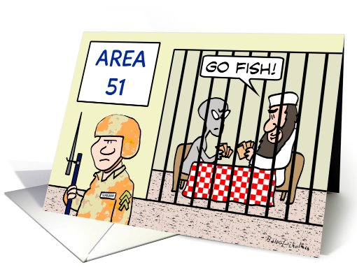 Osama bin Laden in Area 51. card (818351)