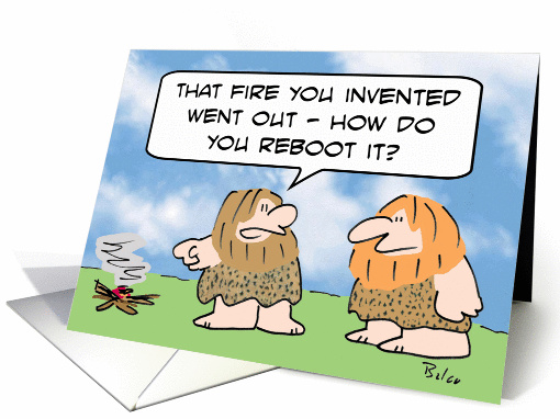 How do you reboot fire? Cavemen Style card (852008)