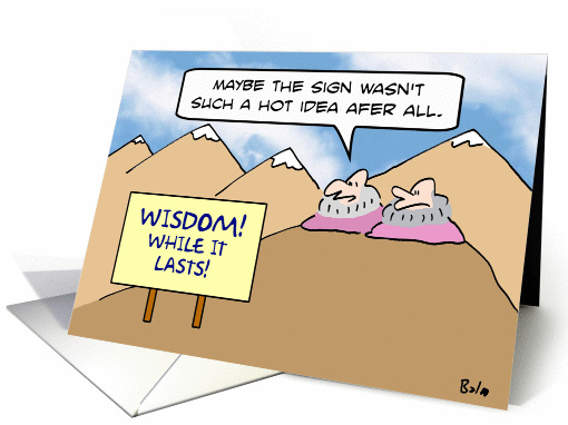 Wisdom while it lasts! Gurus in Mountains card (852012)