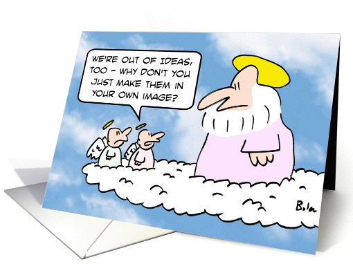 Angels advise God on creation card (866873)
