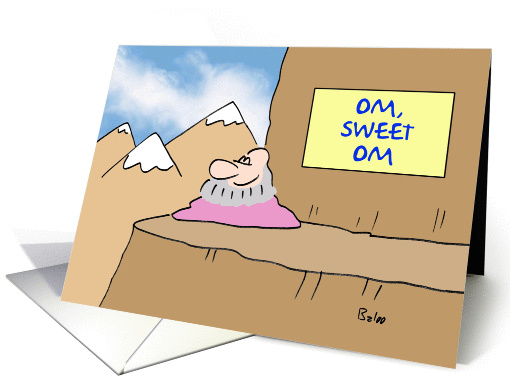 Guru's Motto  OM SWEET OM card (876418)