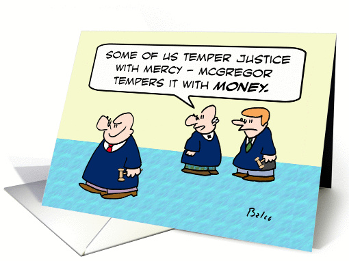 Judge tempers justice with money, not mercy. card (876424)