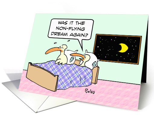 Bird is upset by non-flying dream. card (878830)