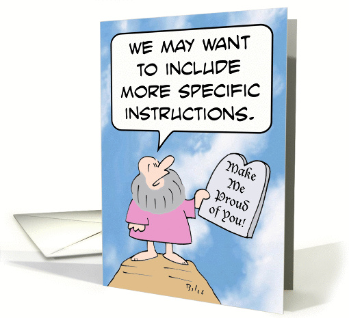 Moses wants Commandments to be more specific. card (885245)