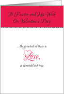 A Valentine for Pastor and His Wife card