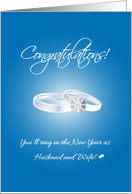 Ring in the New Year Wedding Congratulations card