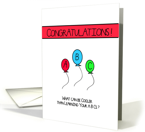 Congratulations On Learning Your ABC's! card (1413266)