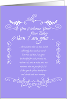 As You Welcome Your New Baby ...When I’m Gone card