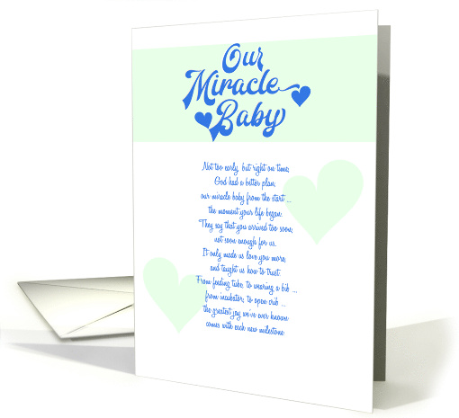 Our Miracle Baby - Preemie Milestone card (1469170)