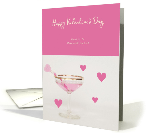 Happy Valentine's Day Pink Champagne card (1511700)