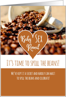 Time to Spill the Beans Baby Gender Reveal Party Invitation card