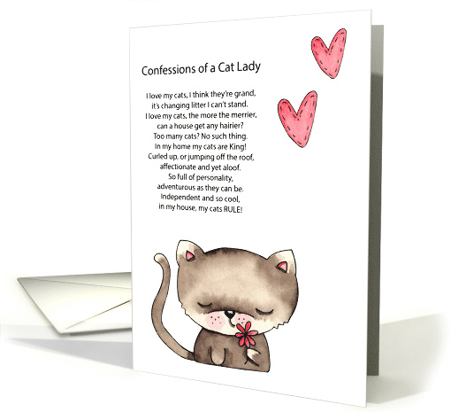 Confessions of a Cat Lady Birthday card (1566222)