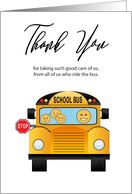 School Bus Driver Thanks card