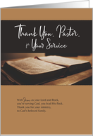 Thank You Pastor for Pastor Appreciation Day card