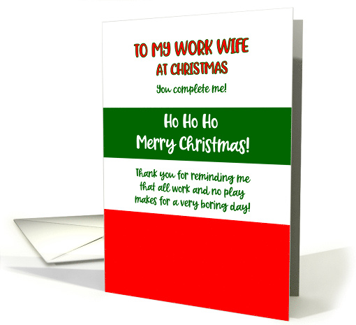 Merry Christmas Work Wife! card (1583338)