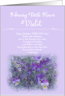 February Birthday Flower Violet card