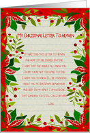 My Christmas Letter to Heaven Bereavement card