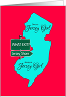 Greetings from New Jersey Once A Jersey Girl card