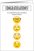 Contact Lenses EMOJ Congratulations card