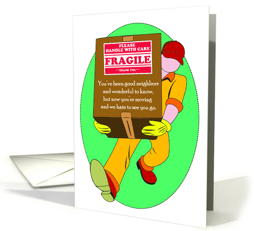 Moving Fragile Handle With Care Farewell card (1737194)