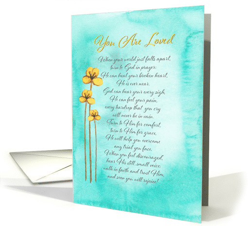 You Are Loved Encouragement Blank Inside card (1810940)