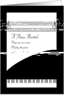 A Piano Recital Invitation card