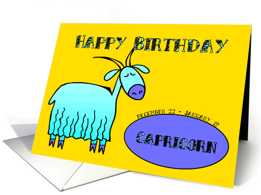 Happy Birthday Capricorn card (329041)
