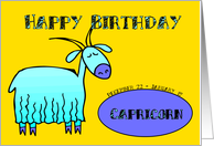 Happy Birthday Capricorn card