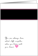 Listen with Your Heart - Thank You card