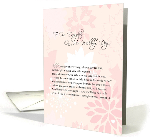 To Our Daughter on Her Wedding Day card (888092)