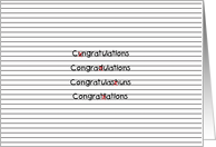 Spelling Bee Congratulations Humor card