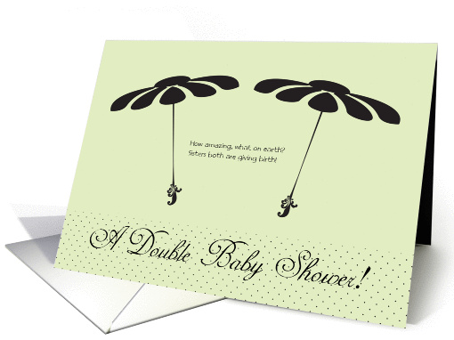Double Baby Shower for Sisters Invitation card (937151)