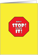 Encouragement, Go For It Stop Sign card