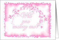 Will You Marry Me? pink card