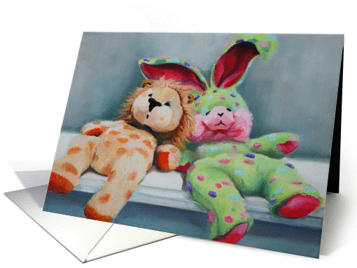 Best Friends Forever, Stuffed Lion & Rabbit card (860188)