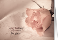 Daughter, Birthday with a Pink Rose card