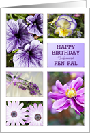 Pen Pal,Birthday with Lavender Flowers card