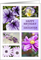 Like a daughter to me, a Lavender hues floral birthday card