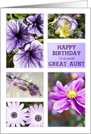 Great Aunt,Birthday with Lavender Flowers card