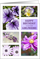 Girlfriend,Birthday with Lavender Flowers card